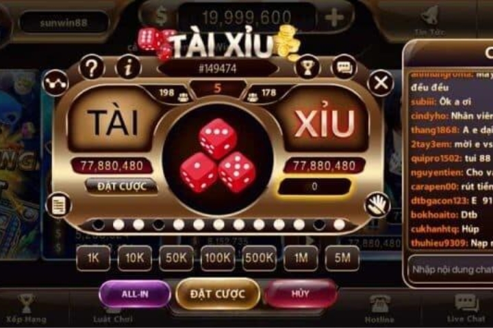 Game tài xỉu ăn tiền thật GEMWIN